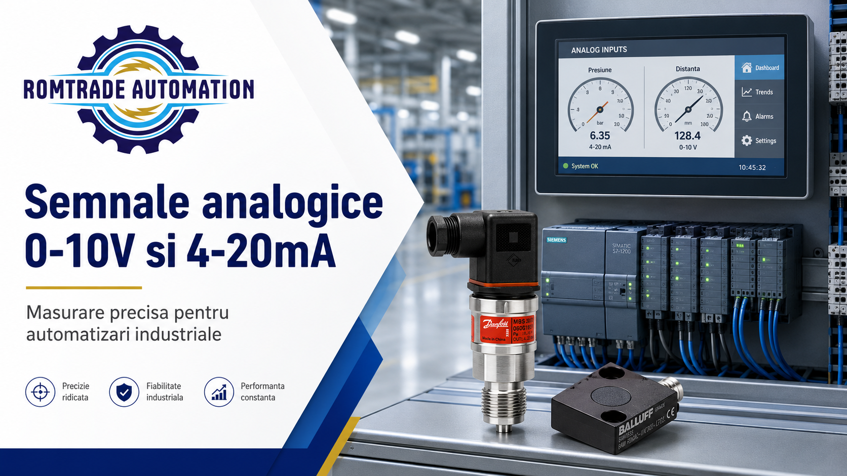 Semnale analogice 0–10V si 4–20mA: cum alegi senzorii potriviti pentru automatizari industriale