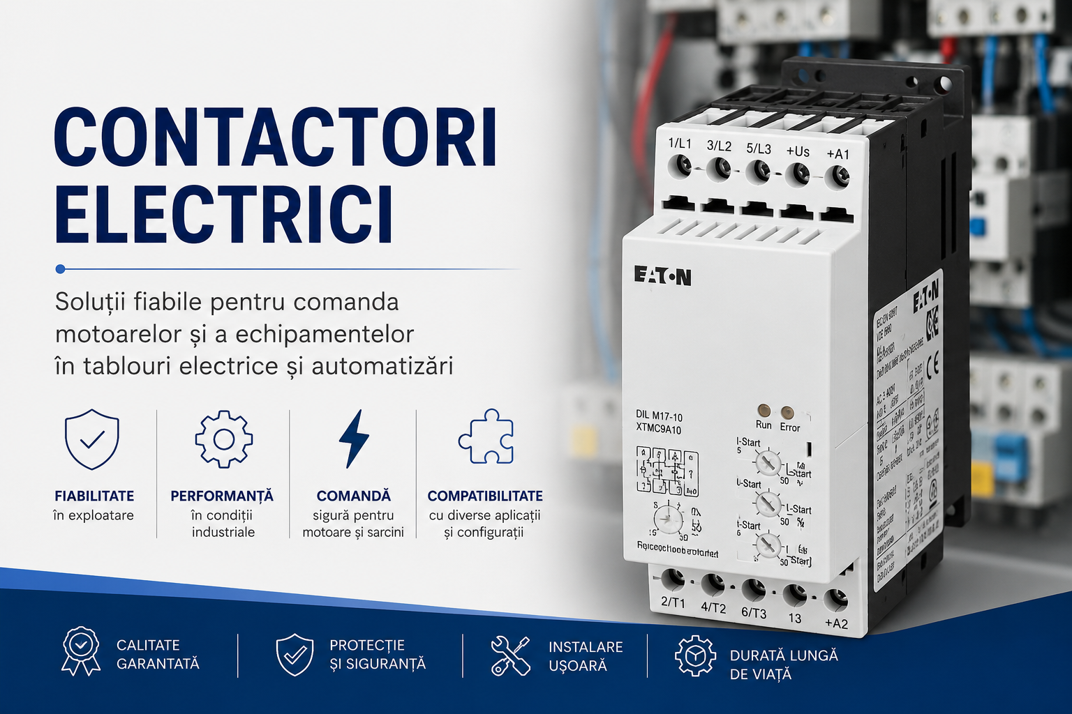 Contactori electrici: cum alegi contactorul potrivit pentru tablouri electrice si automatizari