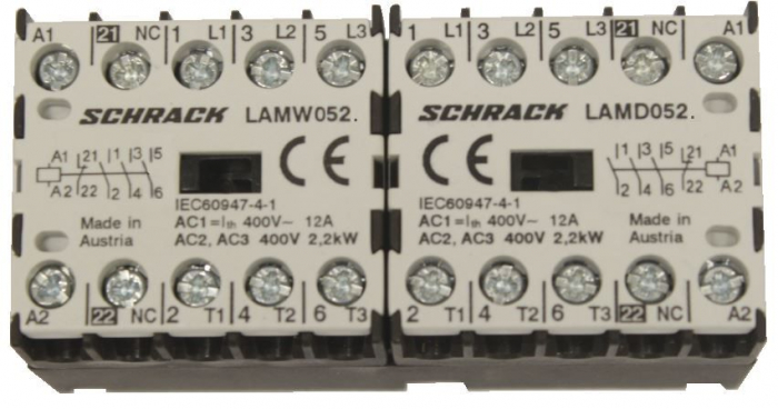 Ans.cont. reversibil, interblocaj mecanic, 2,2kW, 400V c.a. [1]