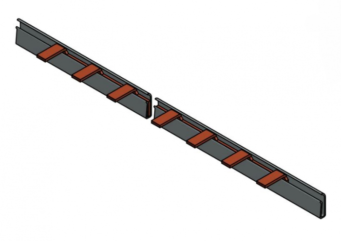 Bareta 3 poli cu lamele 16 mm², pas de 27mm, 1m [1]