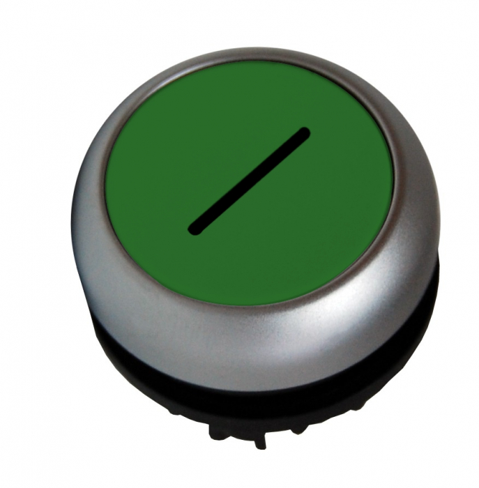 Buton comanda iluminat scund cu revenire verde "1" [1]