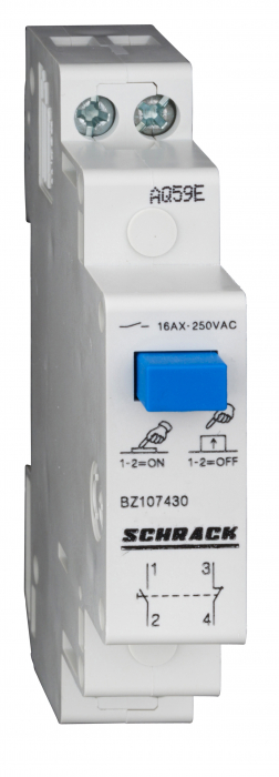 Buton modular cu retinere si LED, 2ND, 230VAC [1]