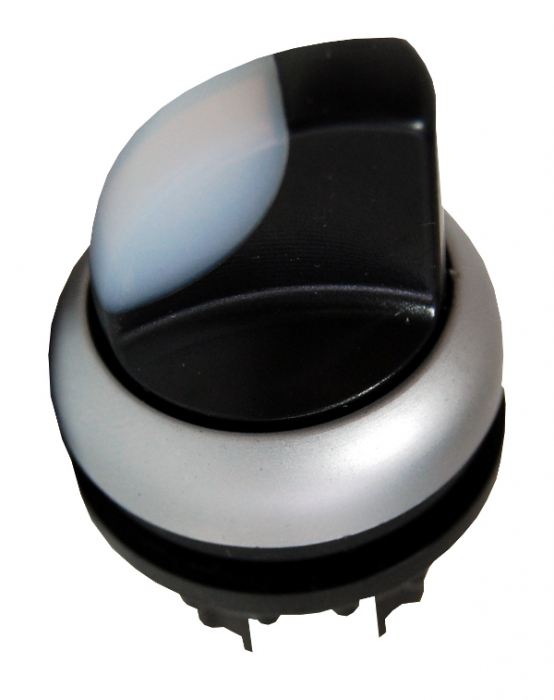 Buton selector 0-1 cu revenire alb [1]