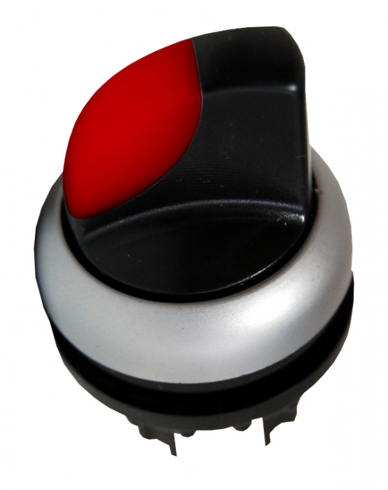 Buton selector 0-1 cu revenire rosu [1]