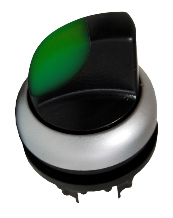 Buton selector 0-1 cu revenire verde [1]
