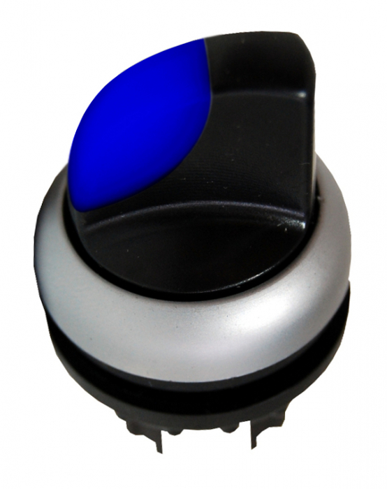 Buton selector 0-1 fara revenire albastru [1]