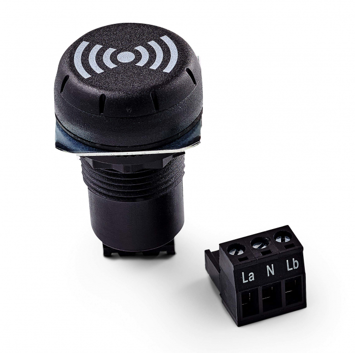 Buzer Compact, d= 30 mm, 12-24 V c.a./ c.c., negru, 85 dB [1]
