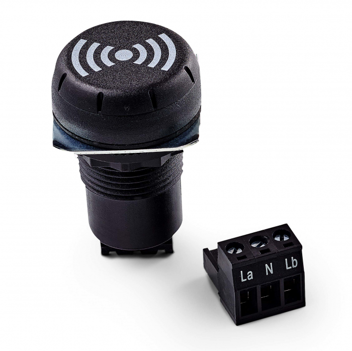 Buzer Compact, d= 30 mm, 230-240 V c.a., negru, 85 dB [1]