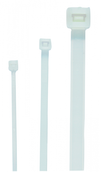 Cable band with plastic tongue, nature 7.5x450mm [1]