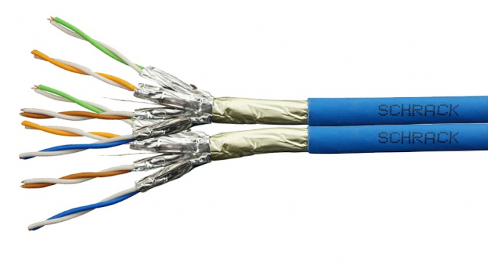 Cablu F/FTP Cat.6a,2x(4x2xAWG23/1),500MHz,LS0H3,Dca,albastru [1]
