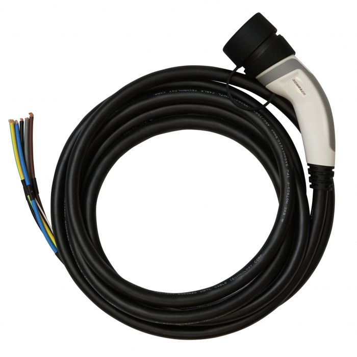 Cablu incarcare Tip2, trifazic, 32A, 5m lungime, capat liber [1]