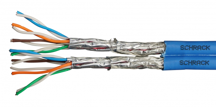 Cablu S/FTP Cat.7,2x(4x2xAWG23/1),1.0Ghz,LS0H,Dca,30%,albstr [1]