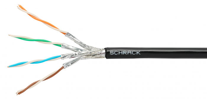 Cablu S/FTP Cat.7, 4x2xAWG23/1, 1000Mhz, PE OUTDOOR, negru [1]