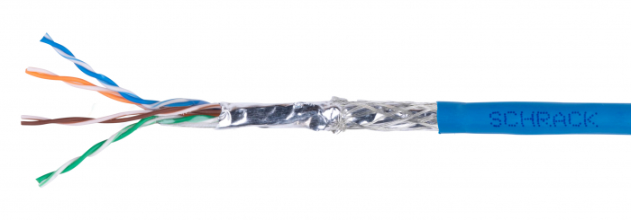 Cablu SF/UTP Cat.5e, 4x2xAWG24/1, PVC, Eca, albastru [1]