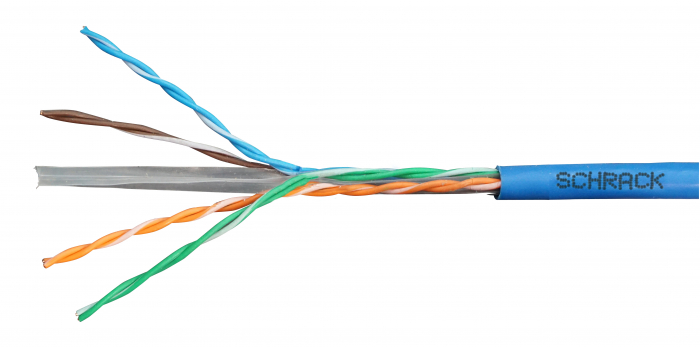 Cablu U/UTP Cat.6, 4x2xAWG24/1, PVC, Eca, albastru, cutie [1]
