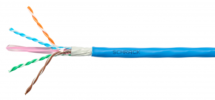 Cablu U/UTP Cat.6a, 4x2xAWG23/1, 500MHz, LS0H, Eca, albastru [1]