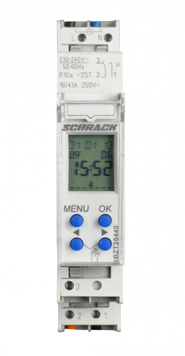 Ceas programabil zilnic analogic,sincron, 1NO, 1UH, Tempus A [1]