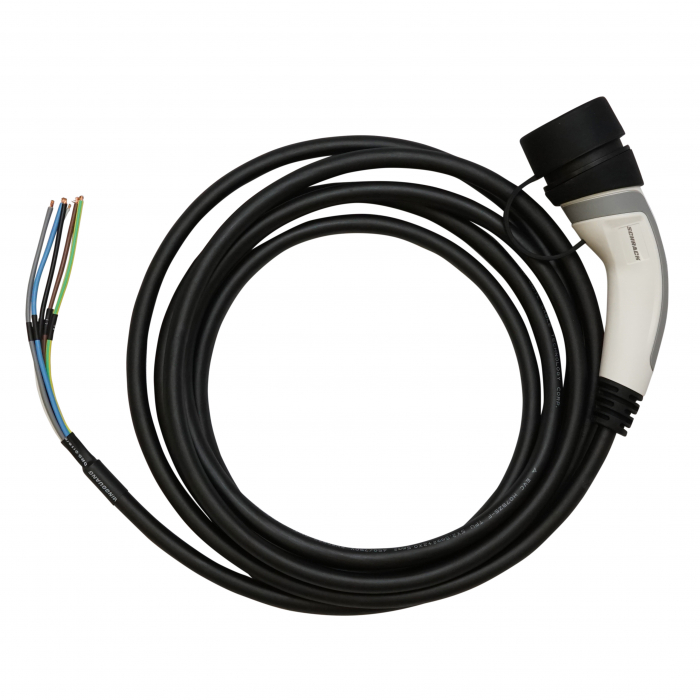 Charging cable type2, 20A, 3-phase, 7.5m long with open end [1]