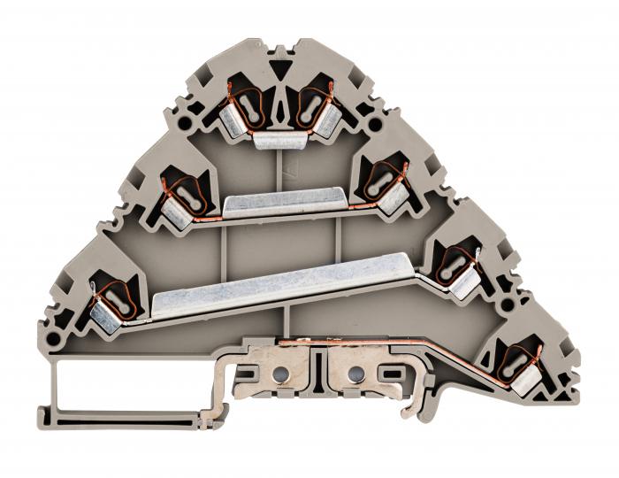 Clema con. elast. instal., gri, YBK 2,5-3FT, 3P+PE, 2,5mm² [1]