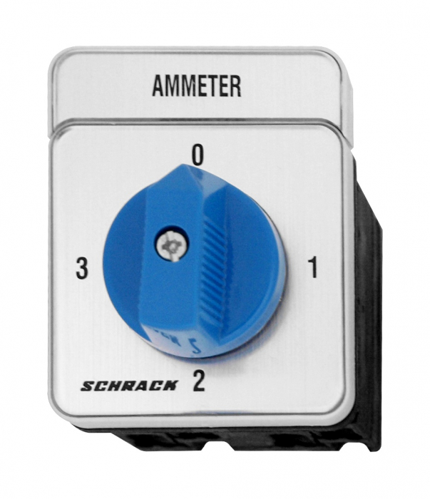 Comutator ampermetric de panou, 1-pol/20A, 0-1-2-3 [1]