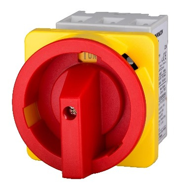 Comutator principal de panou 25A, 3 poli, 10kW, rosu [1]
