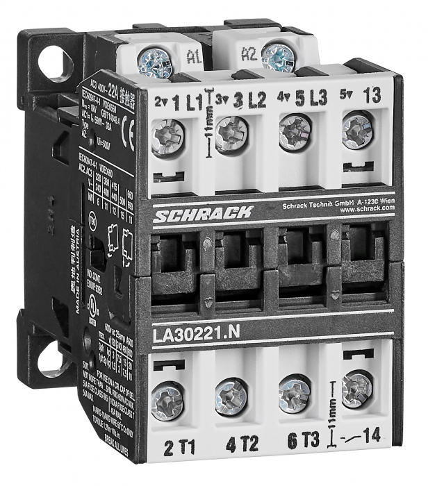 Contactor 3-poli, 11kW/22A AC3, 32A AC1, 1ND, 230VAC [1]