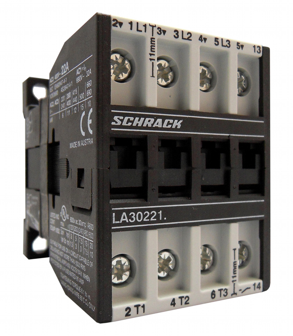 Contactor 3-poli, 11kW/22A AC3, 32A AC1, 1ND, 24VAC [1]