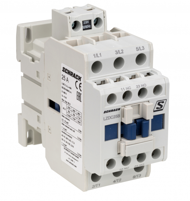 Contactor 3 poli, CUBICO Clasic, 11kW,25A, 1ND+1NI, 230Vc.a. [1]