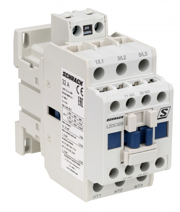 Contactor 3 poli, CUBICO Clasic, 15kW, 32A, 1ND+1NI, 24Vc.a. [1]
