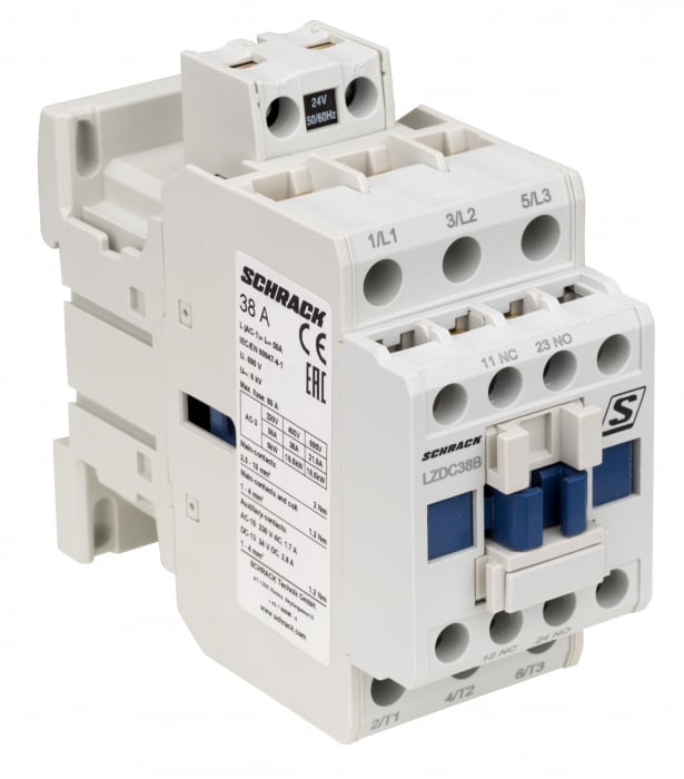 Contactor 3 poli, CUBICO Clasic, 18,5kW, 38A,1ND+1NI,24Vc.a. [1]