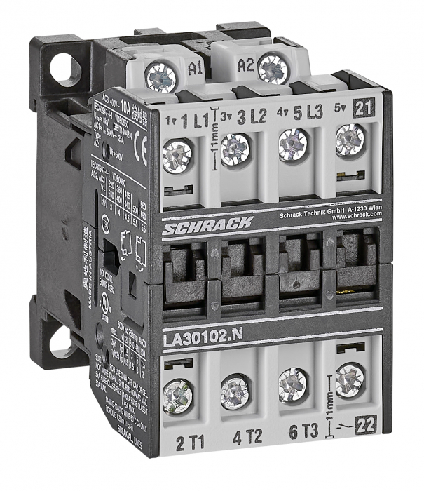 Contactor 3pole, 4kW, AC3, 10A, 230VAC + 1NC built in [1]