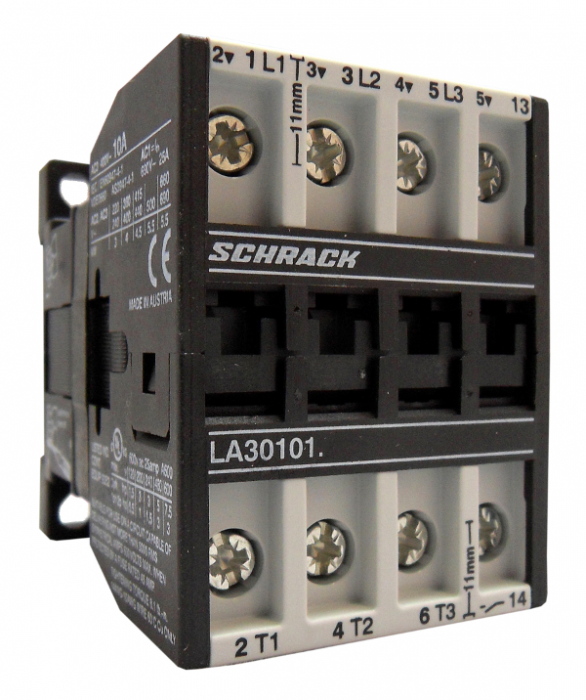 Contactor 3pole, 4kW, AC3, 10A, 24VAC + 1NO built in [1]