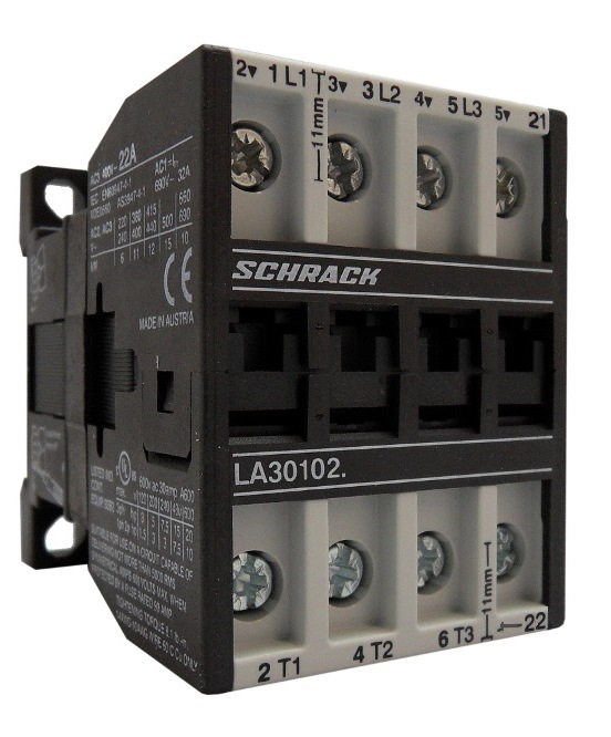 Contactor 3pole, 4kW, AC3, 10A, 400VAC + 1NC built in [1]