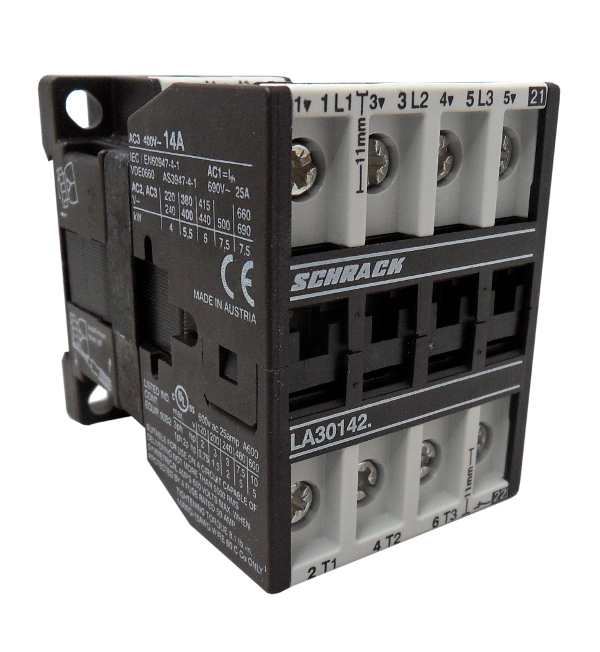 Contactor 3pole, 5,5kW, AC3, 14A, 230VAC + 1NC built in [1]