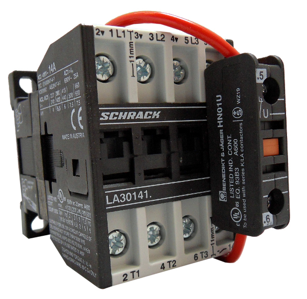 Contactor 3pole, 5,5kW, AC3, 14A, 24VDC + 1NO built in [1]