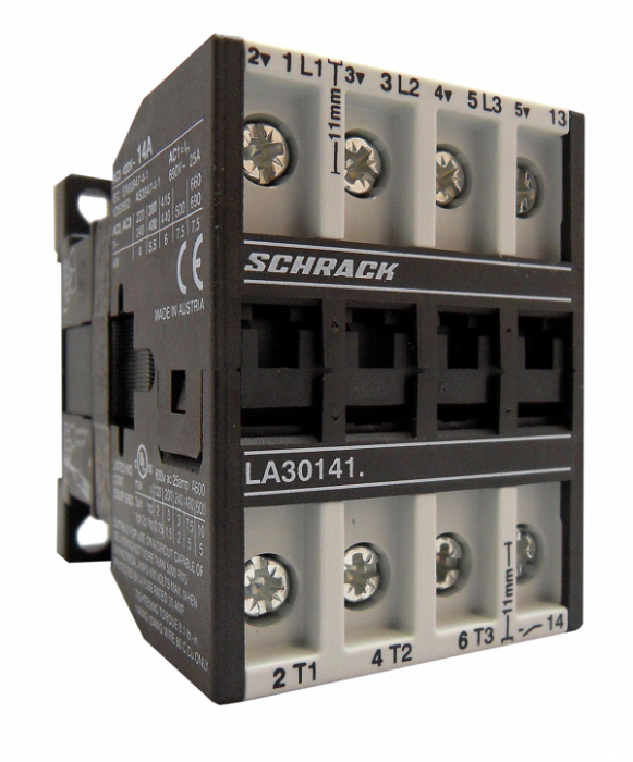 Contactor 3poli, 5,5kW, AC3, 14A, 230VAC + 1NO inclus [1]