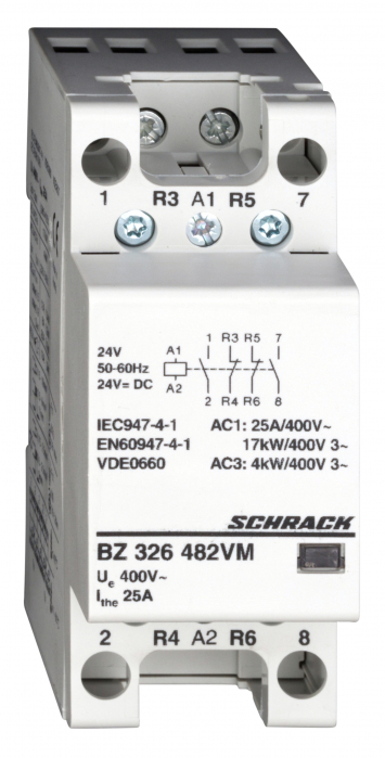 Contactor modular 25A 4NI 24VAC 2UH [1]