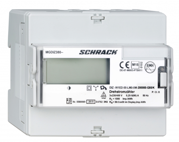 Contor digital de kWh 3f, 80A direct, MID, 2 tarife, M-Bus [1]