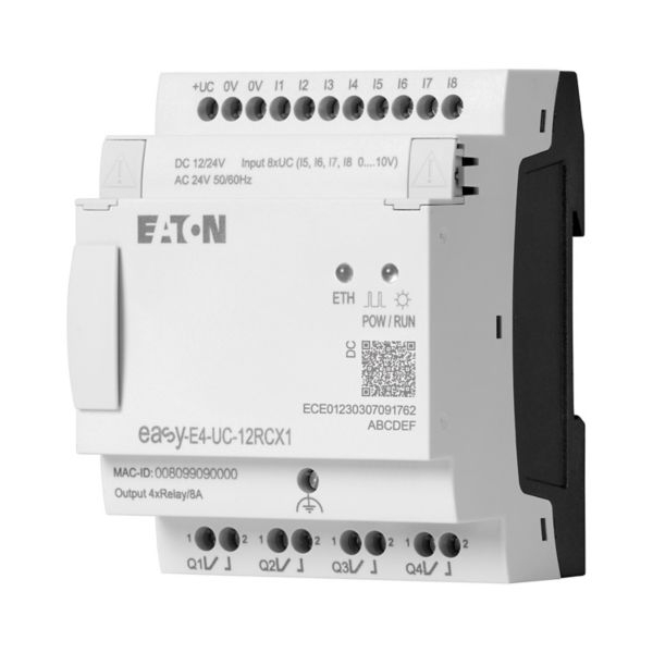 EASY-E4-UC-12RCX1, Releu de control easyE4, fara display, 12/24V DC, 24V AC, 8 intrari, 4 iesiri releu [1]
