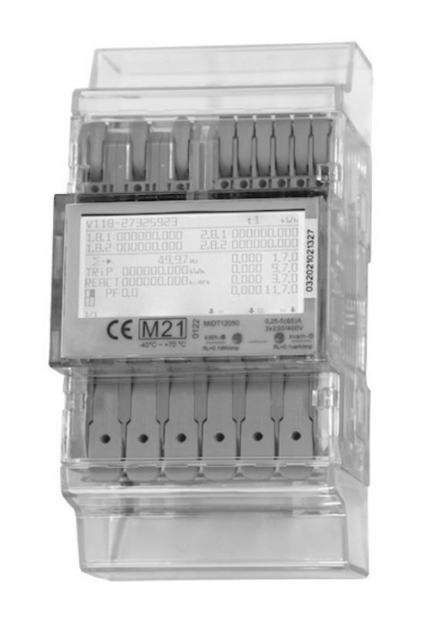 Digital kWh meter, direct 65A, 3phase, 4 tarifs, MID [1]