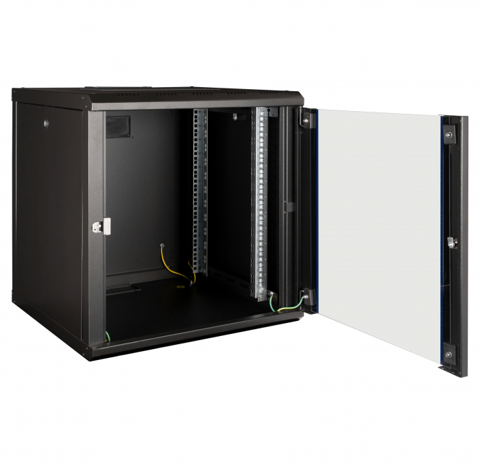 Dulap de perete DTW, 12U H=646 x W=600 x D=600, 19", negru [1]
