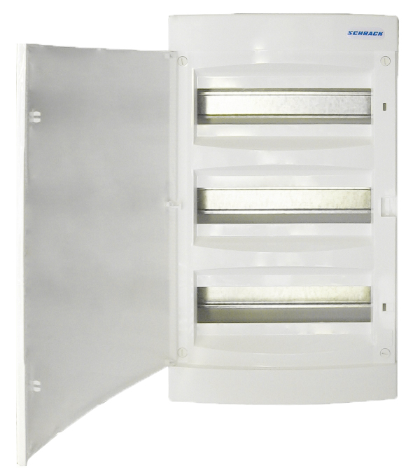 Dulap distrib. apl. 1 rand, 18UH, usa din plastic alb mat [1]