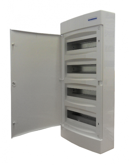Dulap distrib. apl. 2 rand. 36UH, usa din plastic alb mat [1]