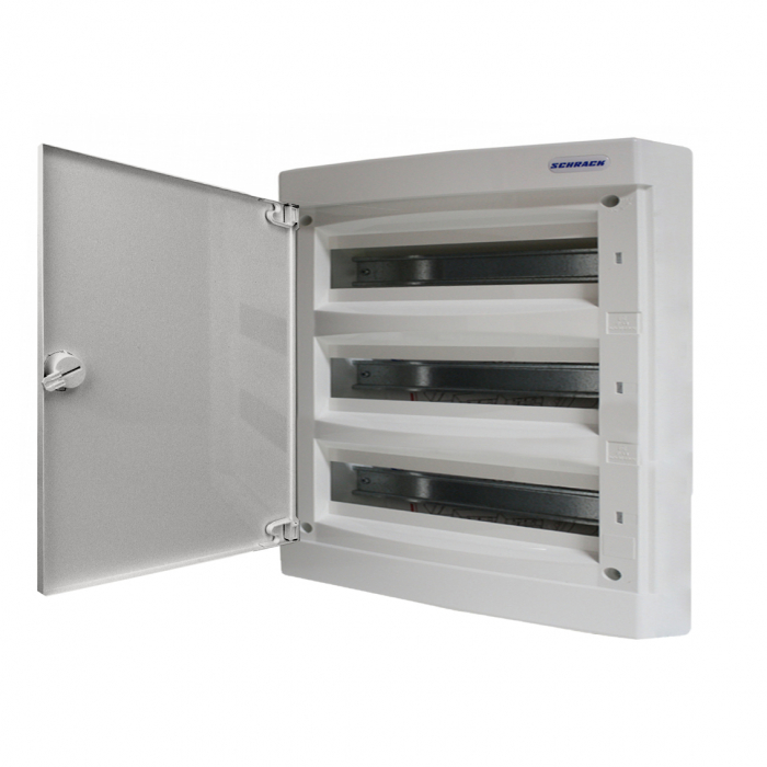 Dulap distrib. apl, 4 rand. 72UH, usa din plastic alb mat [1]