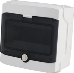 Dulap distrib. apl. IP65, 12UH, 1 rand, cu usa transparenta [1]