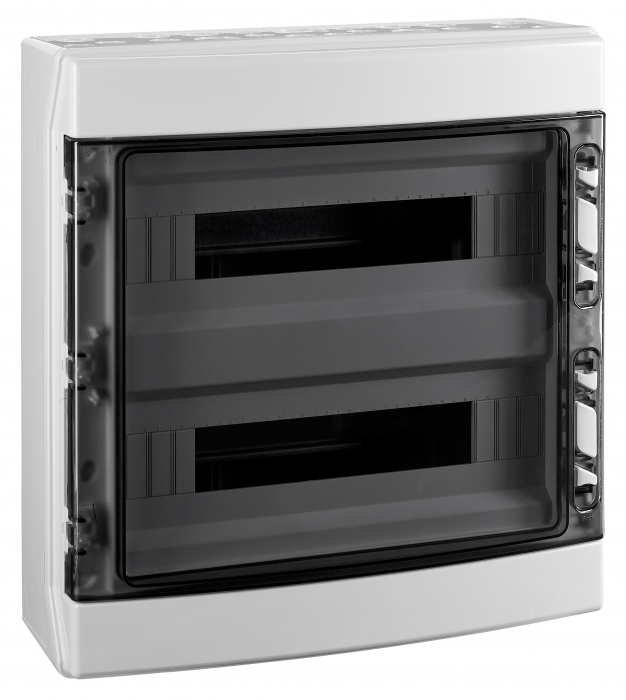 Dulap distrib. apl. IP65, 18U pe 1 rand, cu usa transparenta [1]
