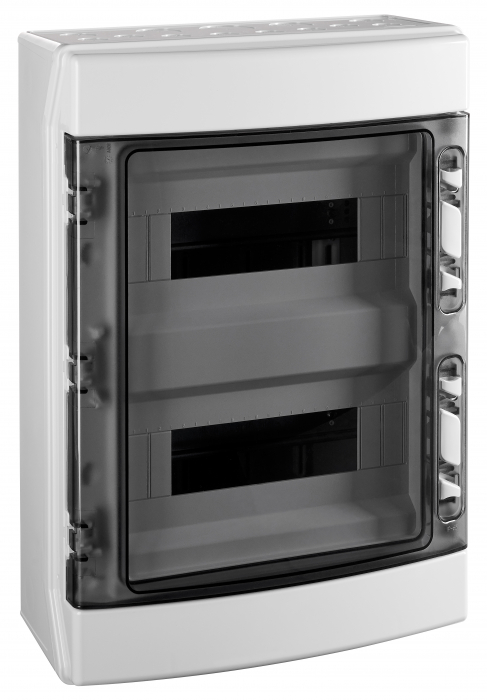 Dulap distrib. apl. IP65, 36U pe 3 rand, cu usa transparenta [1]