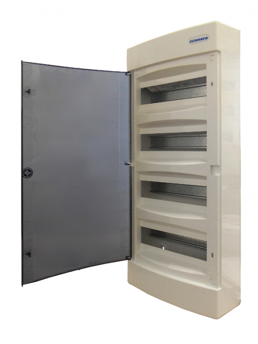 Dulap distrib. montaj apl, 2 randuri, 36UH, usa transp. [1]