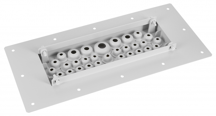 Flange plate for cable entry for DSI-Enclosure RAL7035 [1]