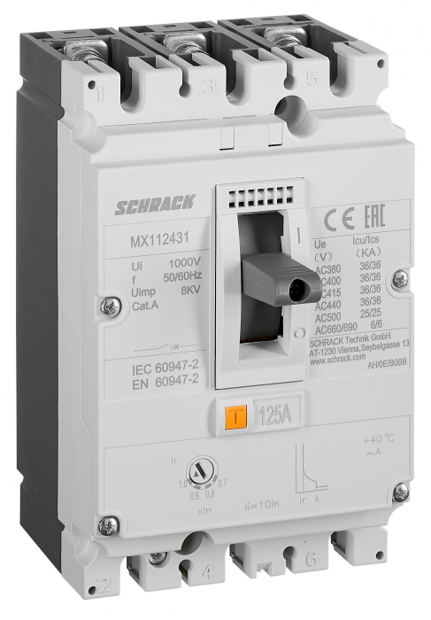 Intreruptoare automate compacte MX, marime 1, 3 poli, 36kA [1]